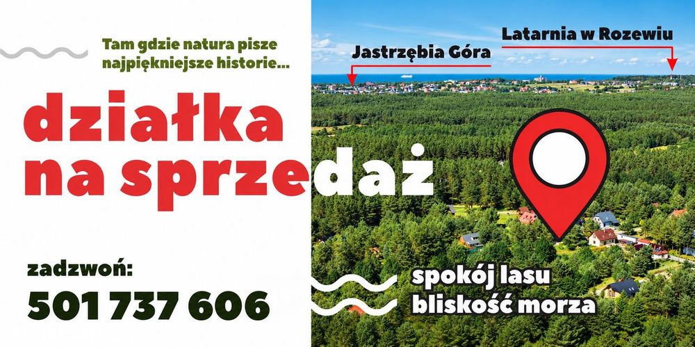 Mieroszyno -Czarny Młyn obok Jastrzębia Góra -piękna działka budowlana