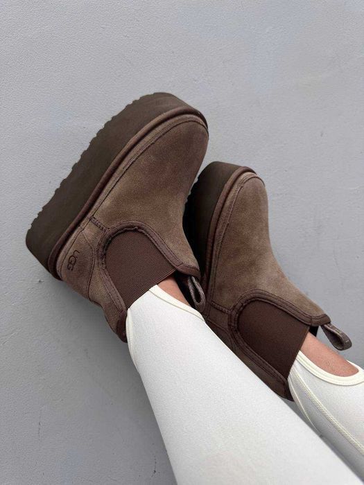 Уггі UGG Neumel Chelsea Platform Brown premium натуральні матеріали