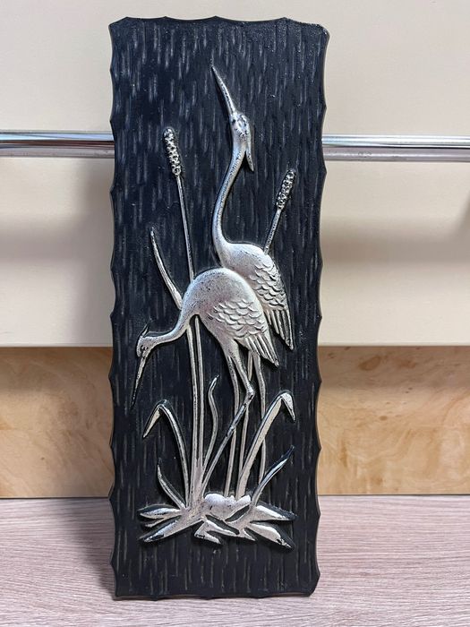 Картина чеканка времён СССР «Цапли»