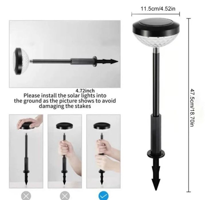 Lampy LED solarne. Bajkowe. 6 szt  czyli 3 komplety