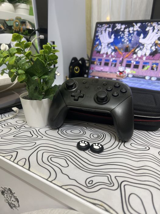 Nintendo Switch Pro Controler +насадки на стики