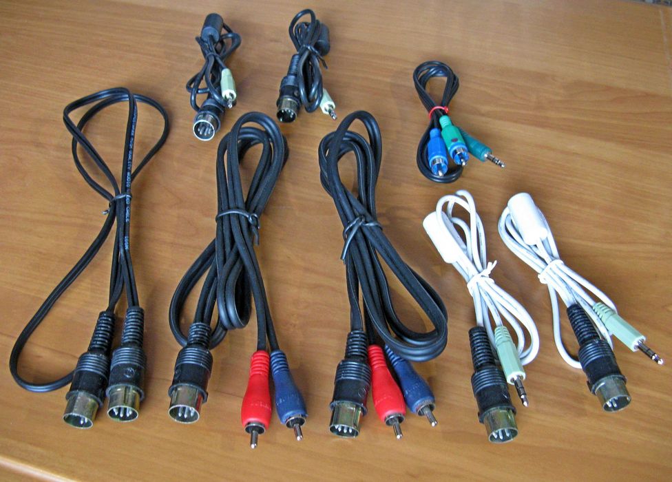 Кабель переходник mini jack 3.5 -din 5pin -rca