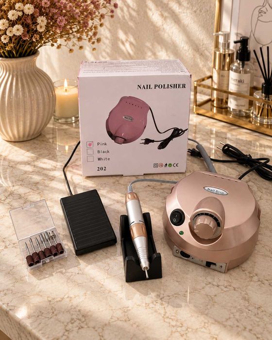 Okazja! Nowa Frezarka do Paznokci 65W 35000 RPM Manicure Pedicure + Frezy