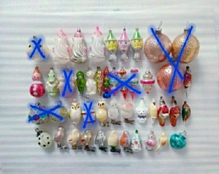 Елочные игрушки времен СССР