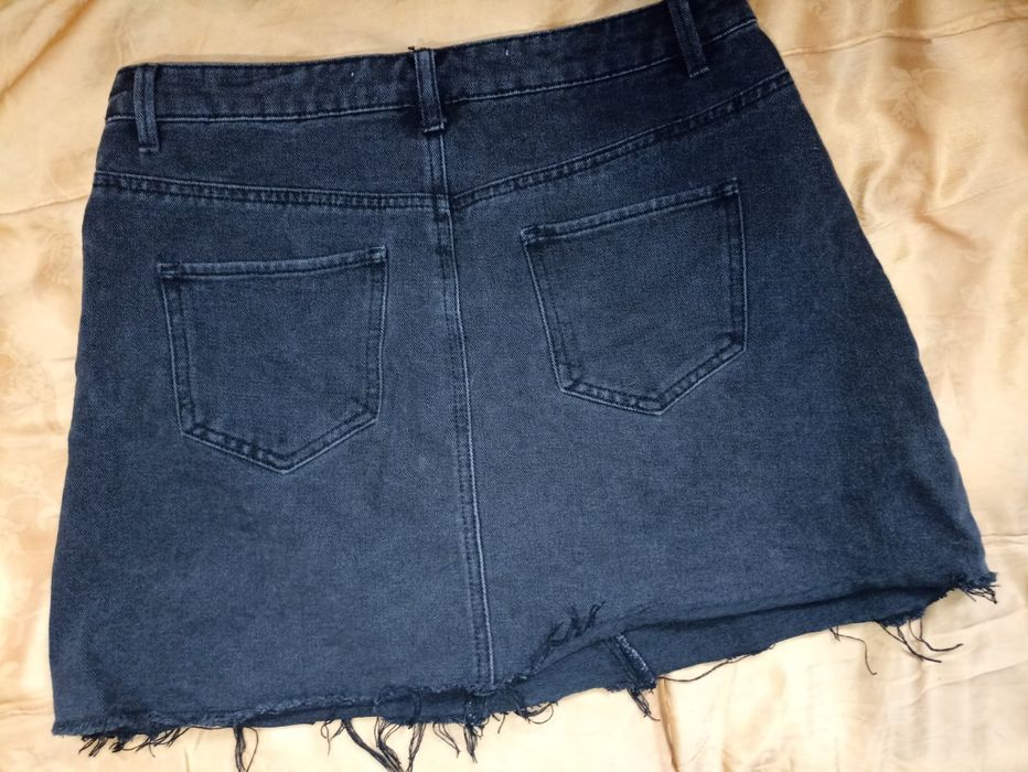 Джинсовая мини- юбка