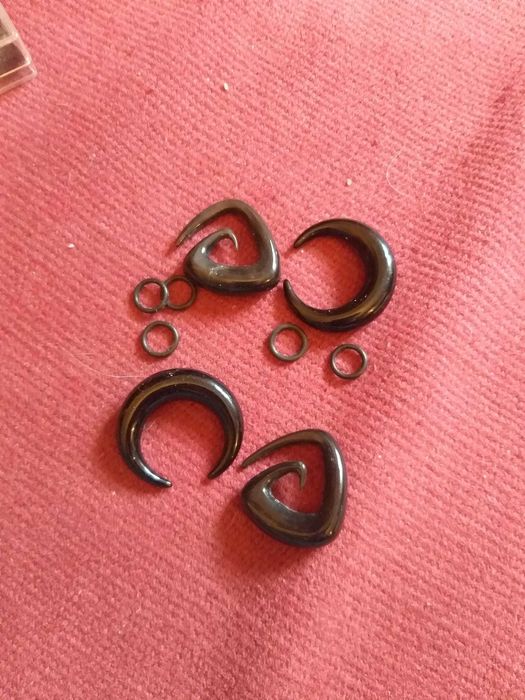 Alargadores de orelha tuneis plugs, espirais