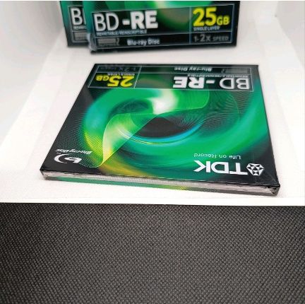 Pack de 3 Lot of 3 TDK BD-RE 25GB Blu-ray Rewritable Disc 1-2x Speed DURABIS2 - Novos/Selados