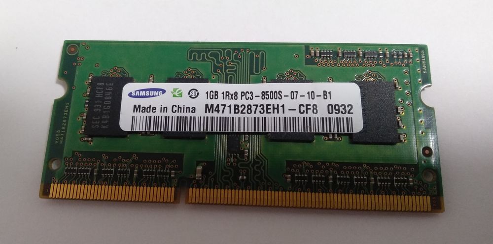 Оперативная память DDR 1GB Samsung ОЗУ 1Rx8 PC3-8500S-07-10-B1 M471B28