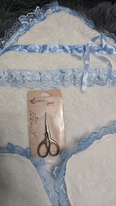 Тепла крижма для хлопчика + ножниці для першого локона