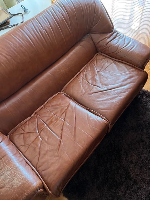 Conjunto de Sofás em pele