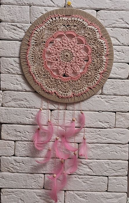 Мандала, панно гачком, ловець снів