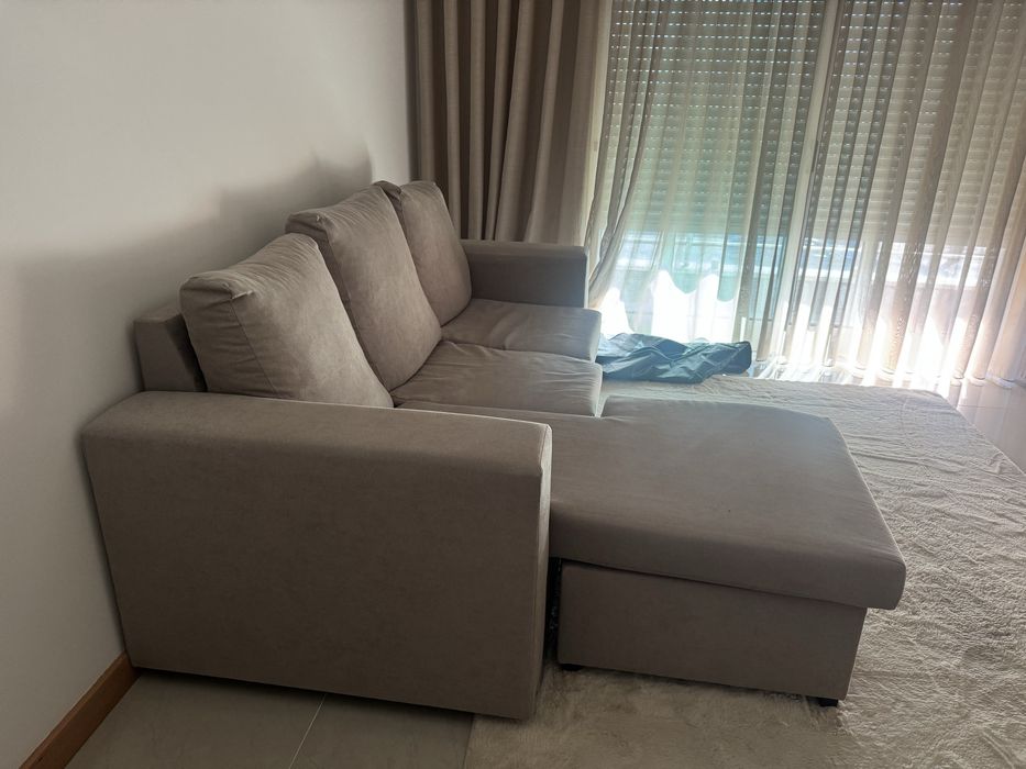 Sofa bege chaise longue
