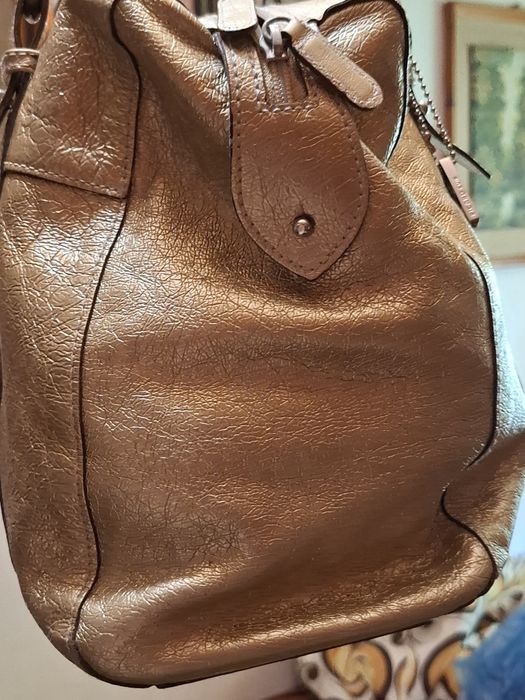 złota,skórzana torba Picard