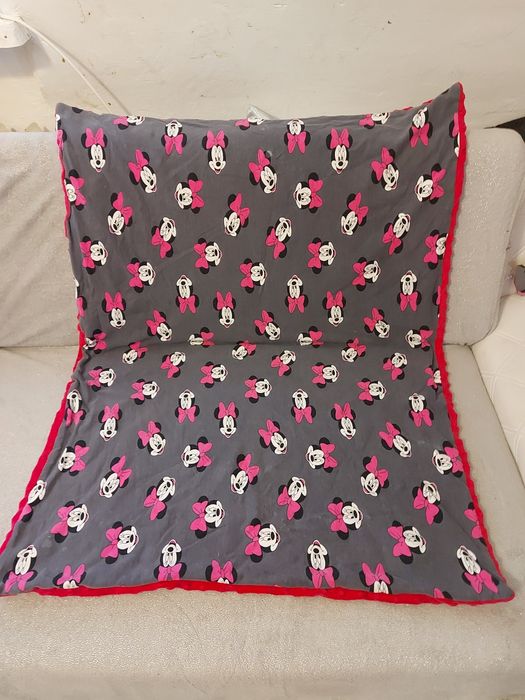 Koc kocyk minky dwustronny różowy myszka miki Mickey minnie Mini wysył