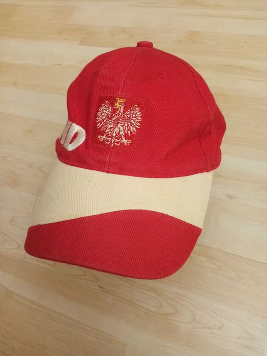 Czapka z daszkiem Polska meczowa biało-czerwona 56 cm