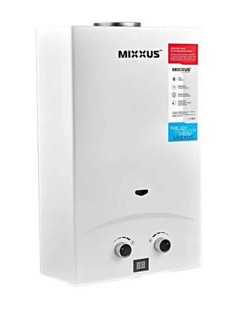 Газова колонка MIXXUS GWH-0110 BASIC Біла\Чорна димохідна 10 л/хв