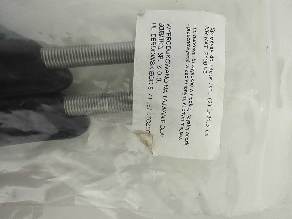 Sprężyny do płetw