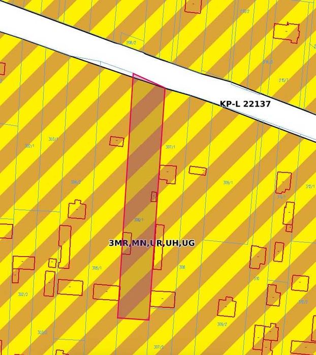 Działka budowlana (20m x 146m) pow. 30a, Osiny gm. Żyrzyn ul.Centralna - Więcej
