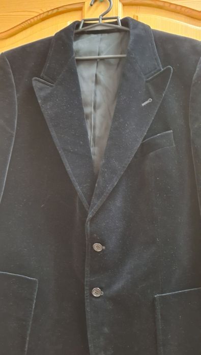 Marynarka męska bawełna aksamit czarna r. L