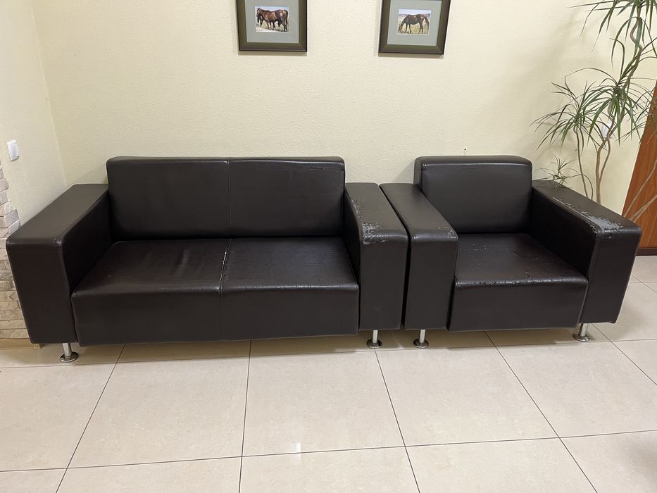 Шкіряний диван, шкіряне крісло, шкіряні стільці