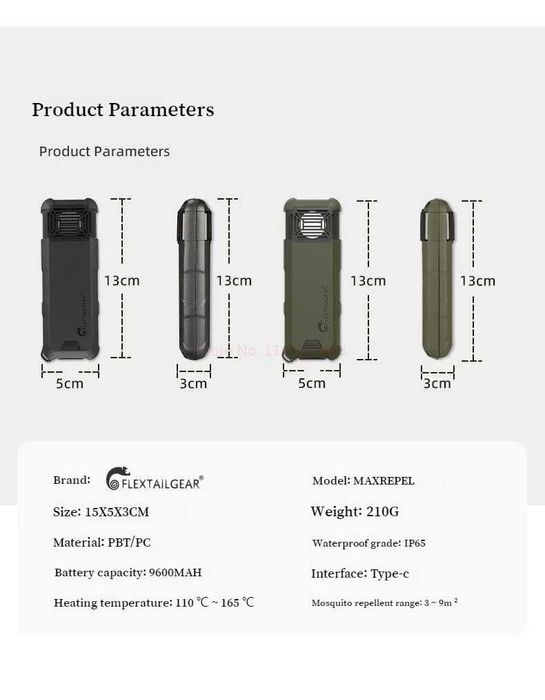 Powerbank 9600mAh Flextail Max Repel Przenośny Odstraszacz Komarów