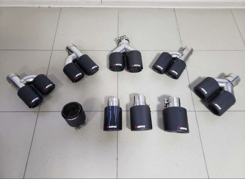 Насадка Akrapovic акрапович выхлоп на глушитель карбон: 40 ...
