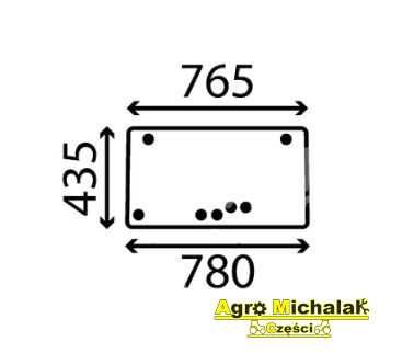 Szyba tylna Manitou  kabina MLT523,  MLT526, MLT627, MT620, MVT1332,