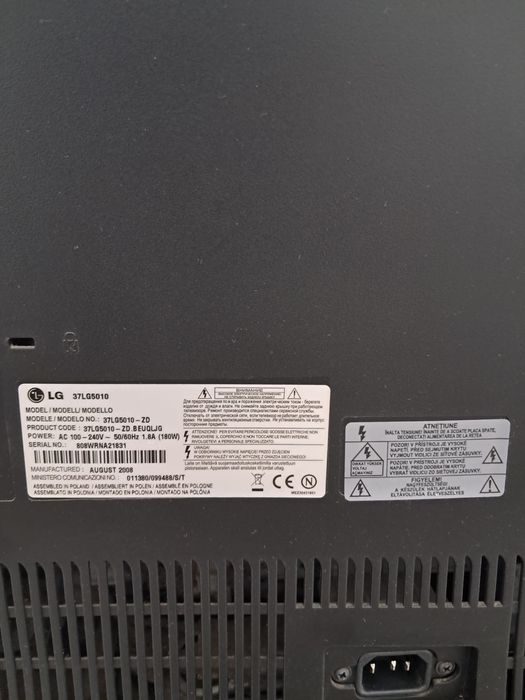 LCD LG 37” polegadas