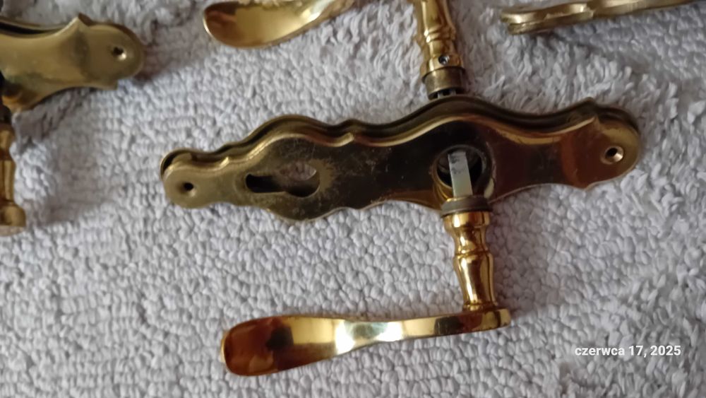 Klamki stare mosiężne