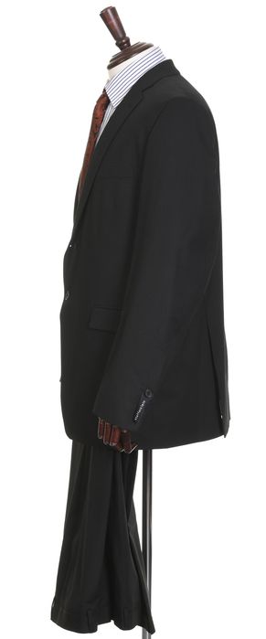STEFFEN KLEIN elegancki czarny garnitur męski slim fit dwuczęściowy 58