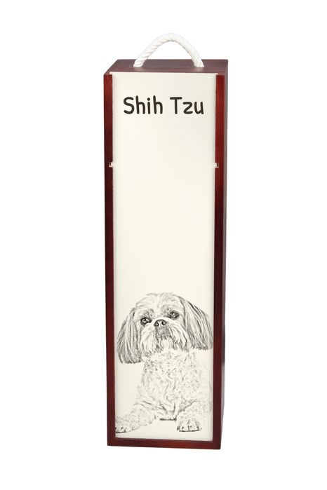 Shih Tzu pudełko na wino z psem Art-Dog
