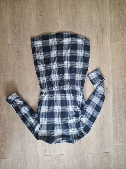 Sukienka kratka 40 Beloved biała granatowa elegancka biurowa