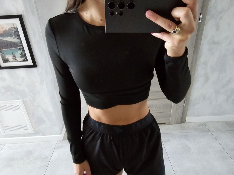 Crop top z długim rękawem S/36