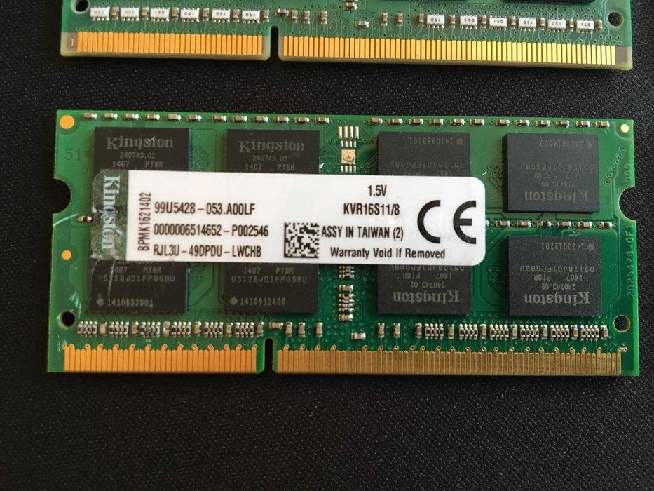 Оперативна пам'ять Kingston 8GB DDR3 1600MHz SO-DIMM для ноутбука