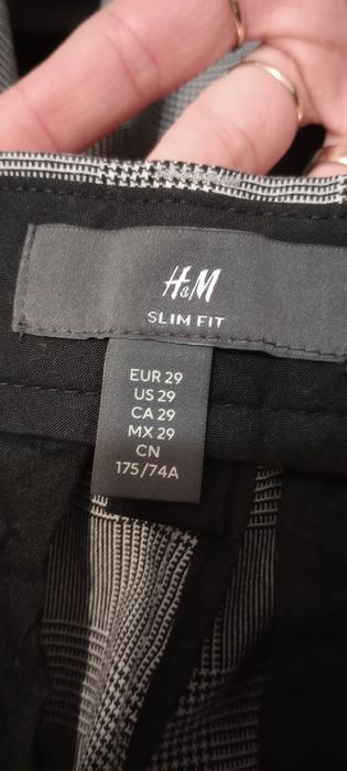 Spodnie męskie szare r 29 H&M