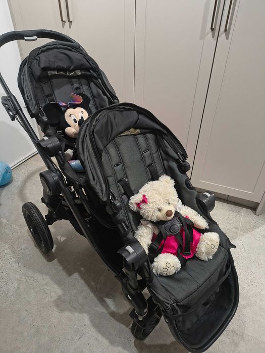 Baby Jogger City Select Double – wózek podwójny, bliźniaczy, rok po roku z gondolą i 2 spacerowymi siedziskami