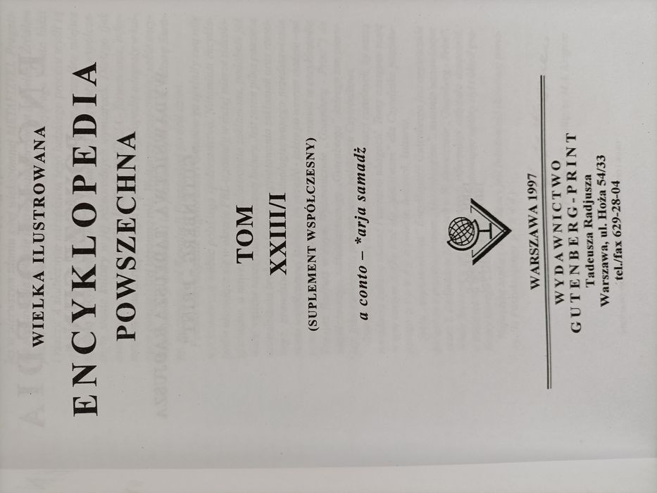 Wielka Encyklopedia Powszechna Gutenberga 22+1 tomów