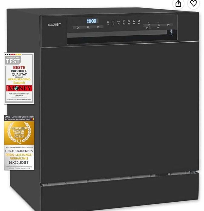 Exquisit® Lava-louças compacto de 55 cm para bancada