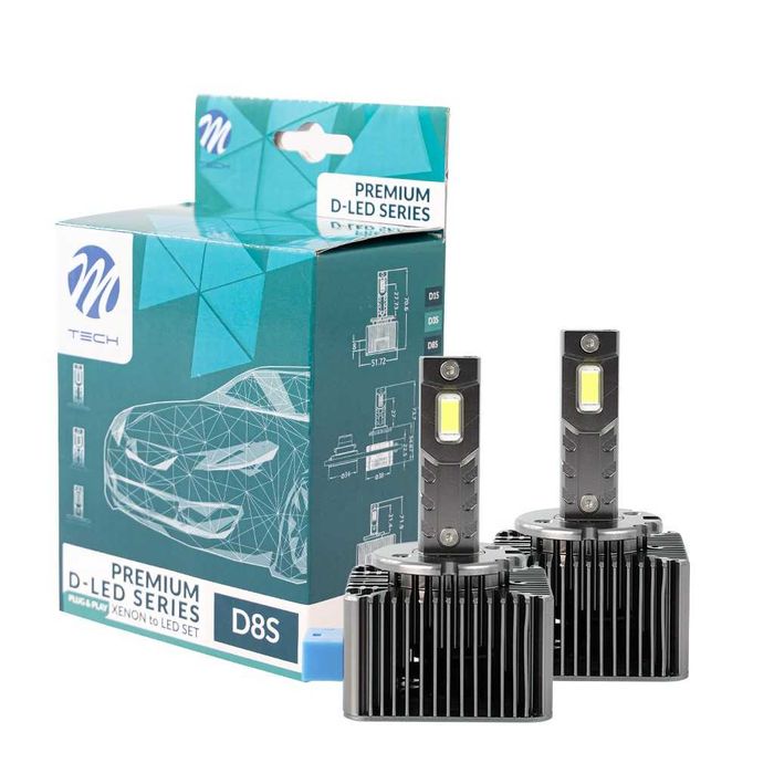 Lâmpadas LED M-Tech H7 H4 HB3 HB4 W5W Canbus