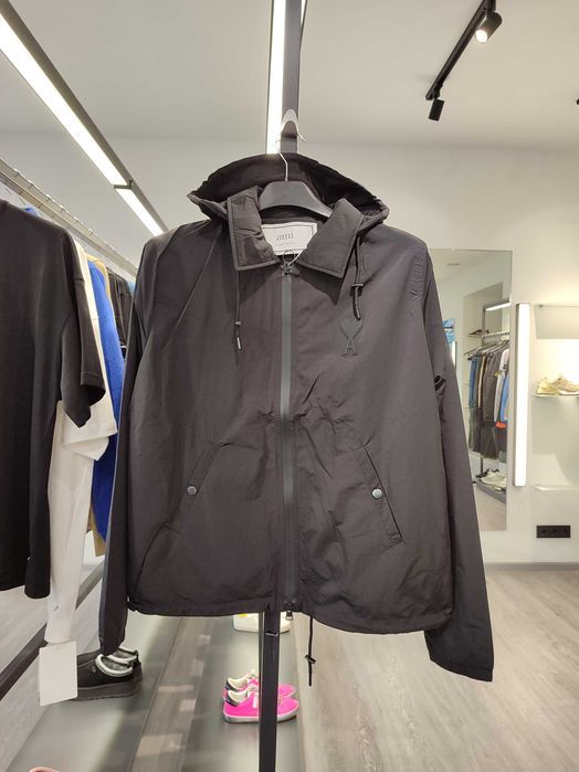 Вітрівка AMI Heart Logo Hooded Windbreaker Black