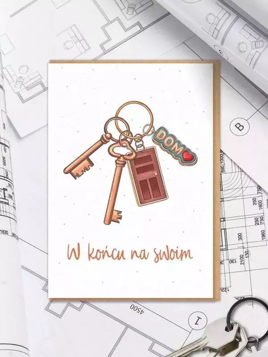 Karnet Gratulacje - W Końcu Na Swoim. Nadwyraz.com. Nowy Produkt