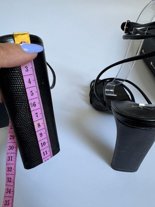 Nowe damskie sandały na obcasie RAID czarne 41