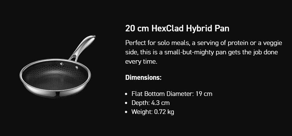 Сковорода 20 cm HexClad Hybrid
