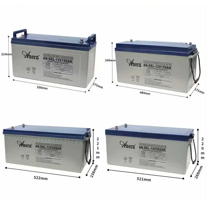 ‼️ Акумулятори Гель ANERN AN-GEL-200Ah 12V/200Ah ДБЖ для дому
