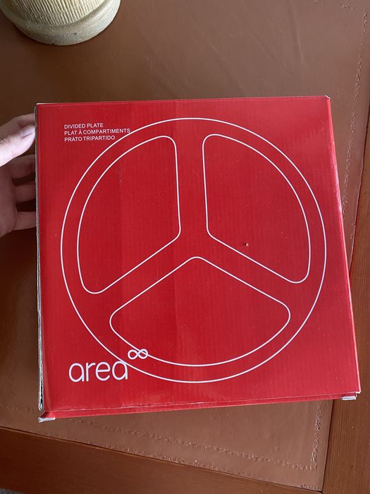 Prato vidro tripartido novo AREA store