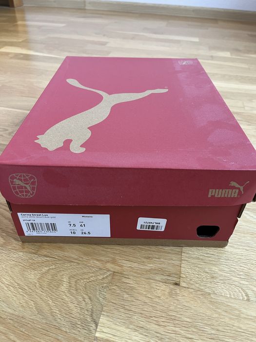 Жіночі кеди Puma Carina street lux білі 41 розмір (26,5см)