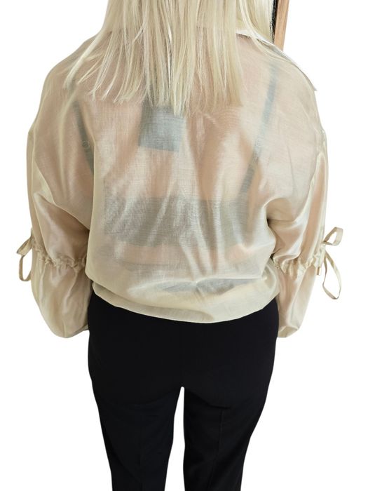 Koszula damska szyfonowa ALIS beżowa rozmiar uniwersalny La DivaMia