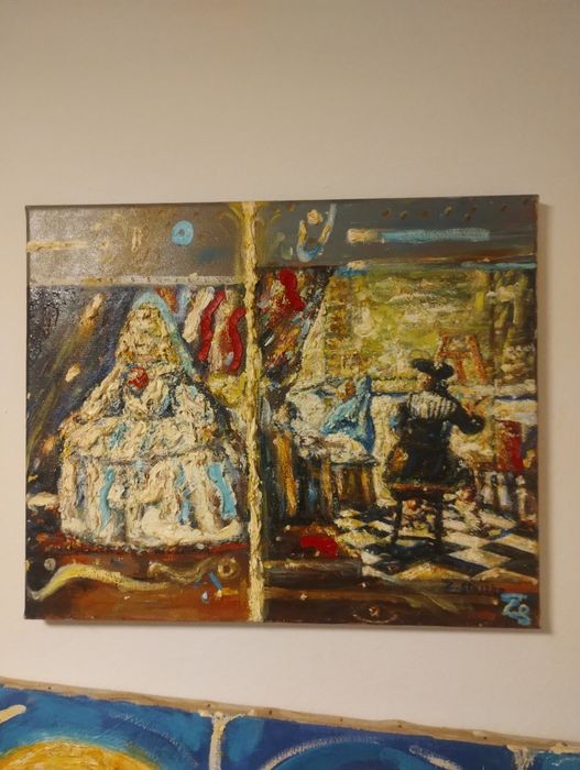 Zbigniew STASZKO - "Dawni malarze" | Olej na płótnie 2016r. | Duża fak