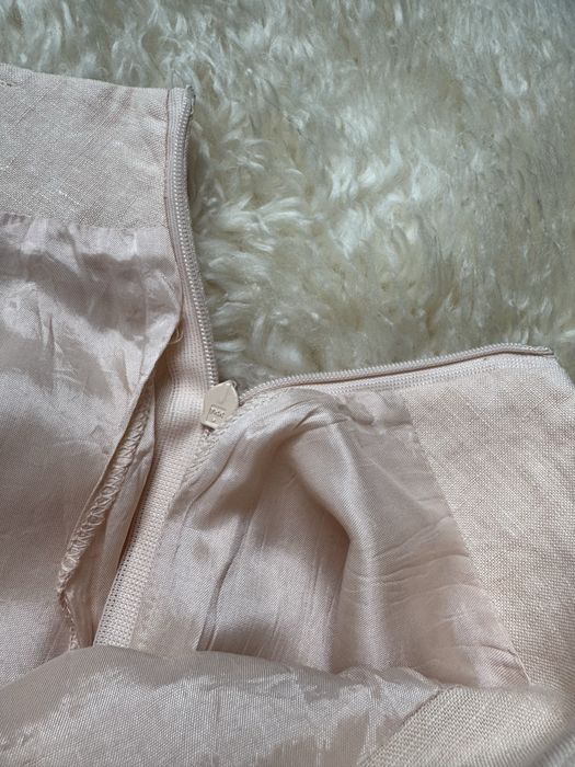Vogue Spodnica damska lniana w morelowym kolorze r. 38