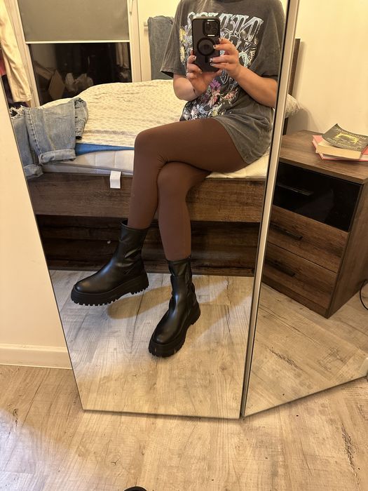 Buty botki  asos public desire sztyblety czarne 39